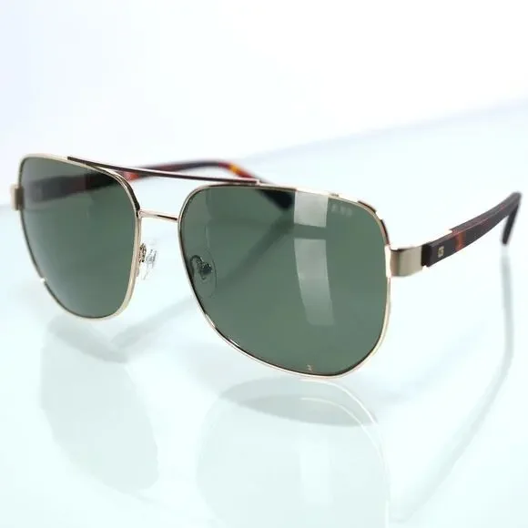 Guess Metal Pilot Aviator Mens Sunglasses - Gold/Green - NWT